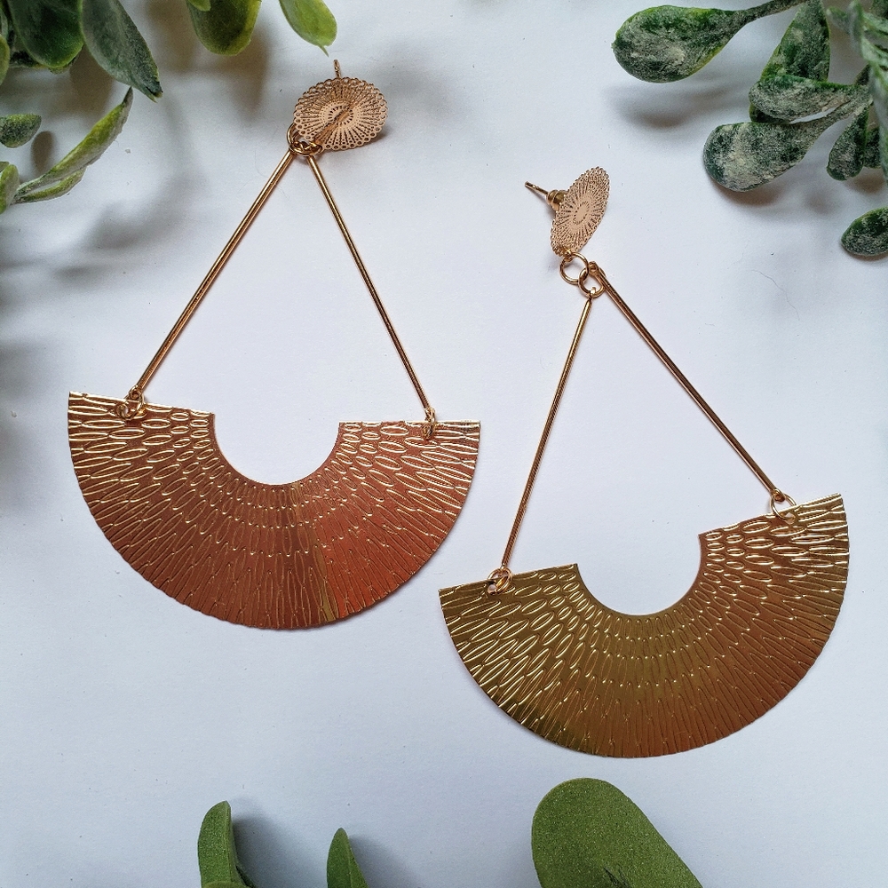 Gold Statement Fashion Earrings